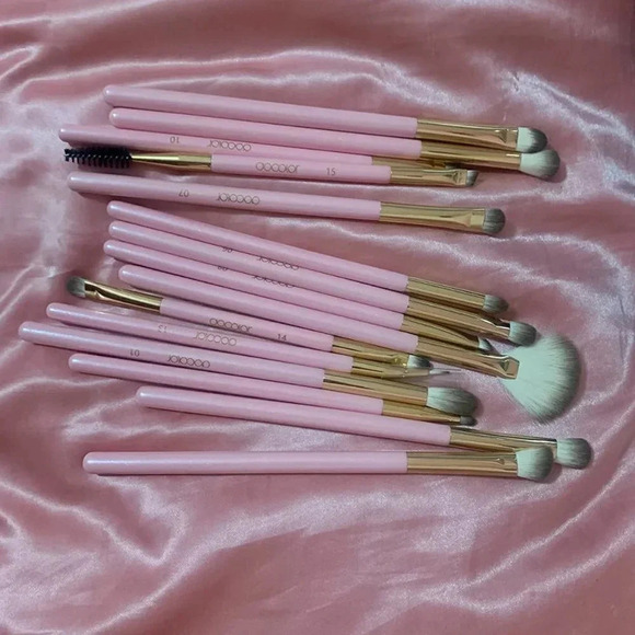 Docolor Eye Makeup Brushes 15Pcs Eyeshadow Brush Set with Synthetic Hairs - Pink - Picture 9 of 9